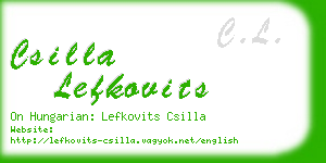 csilla lefkovits business card